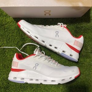 ON Cloud Cloudnova Form Women Shoes White | Red